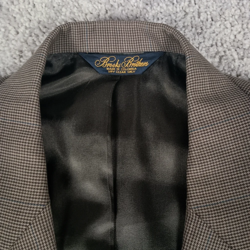 Brooks Brothers 43L Houndstooth Men's Wool‎ Blazer